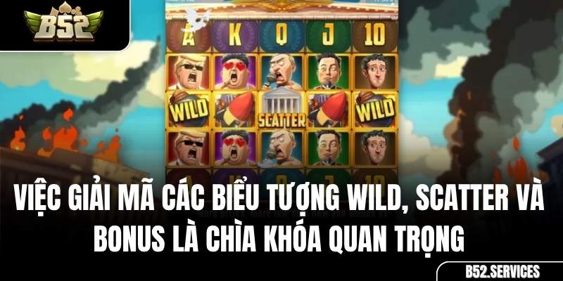 Các biểu tượng đặc biệt Wild và Scatter trong game nổ hũ Call of War